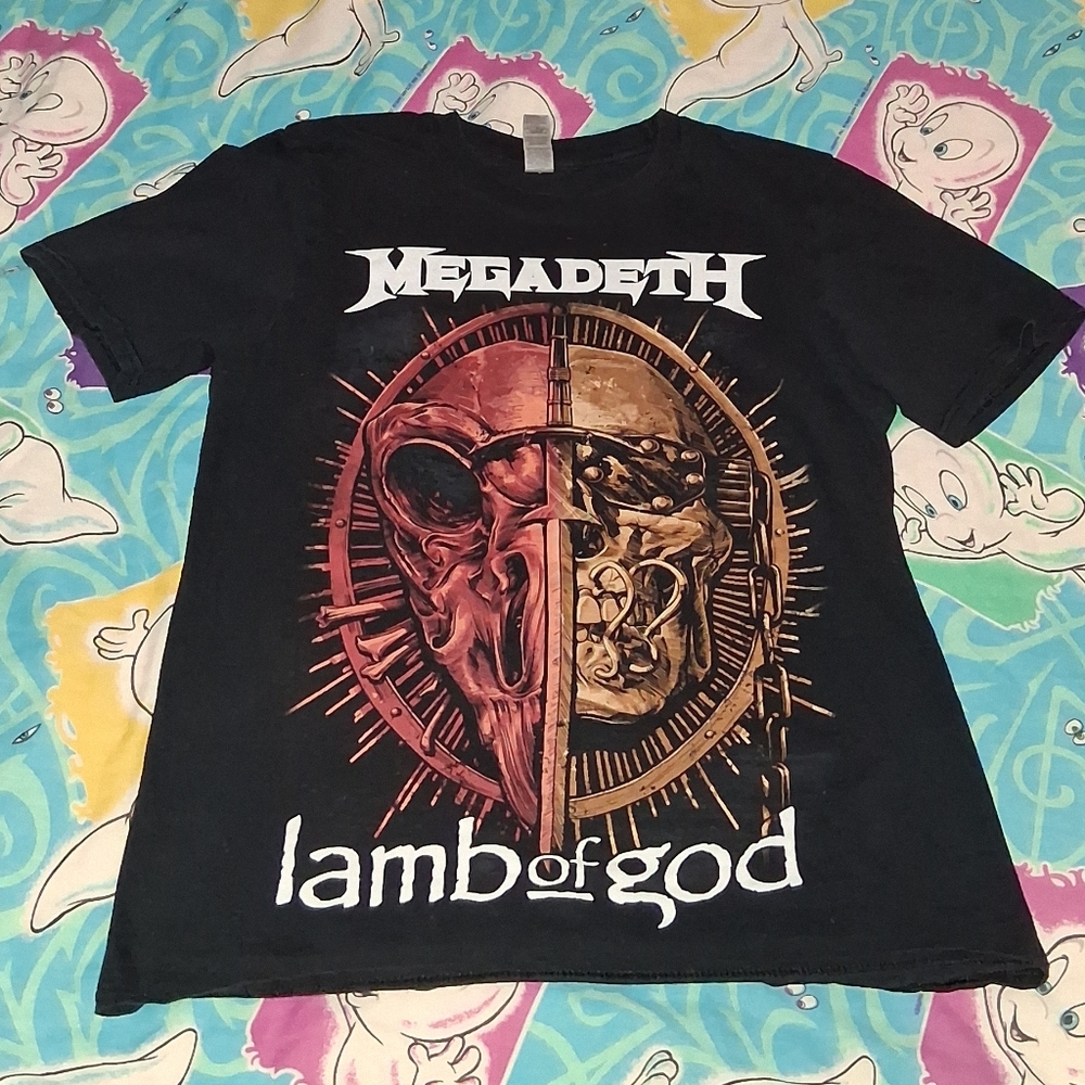 Megadeth Lamb Of God Hatebreed Trivium   Metal Band Tour Concert Shirt Rock